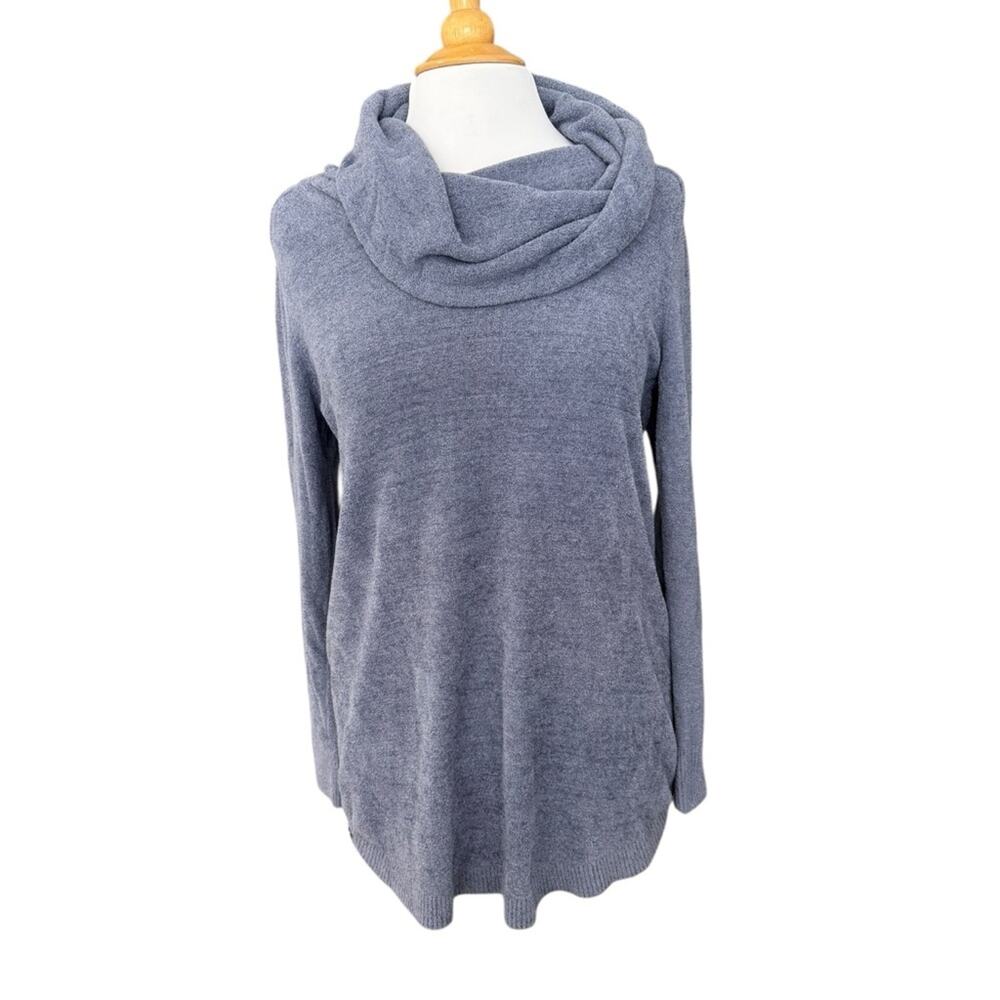 Barefoot Dreams CozyChic Ultra Lite Coastal Cowl Neck Tunic Comfy Top Size Small